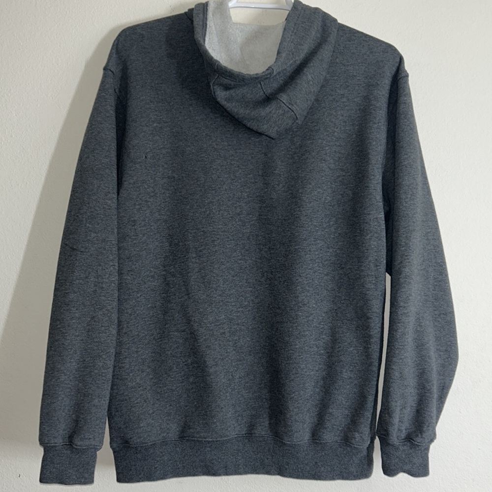 Adidas Gray Fleece  Long Sleeves Pullover Hoodie - Picture 8 of 17